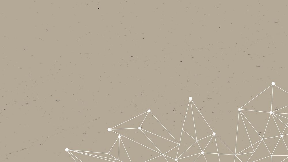 Polygon pattern on brown background social template vector