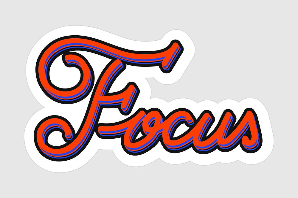 Pink focus typography design vector