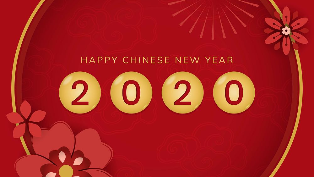 Happy Chinese New Year 2020 background vector