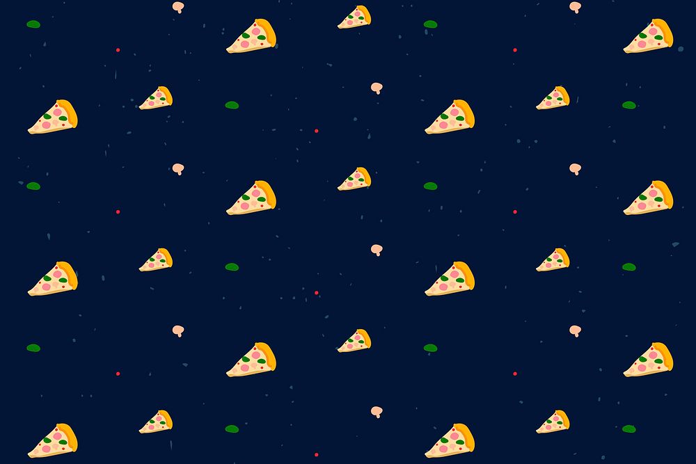 Vector seamless pizza pattern background