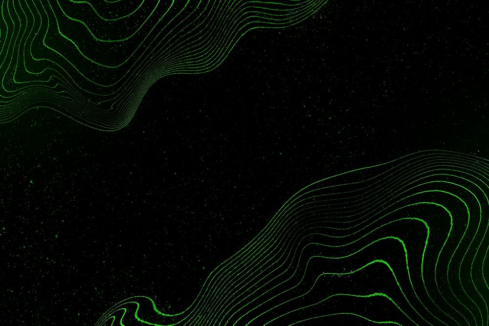 Green 3D abstract wave pattern background