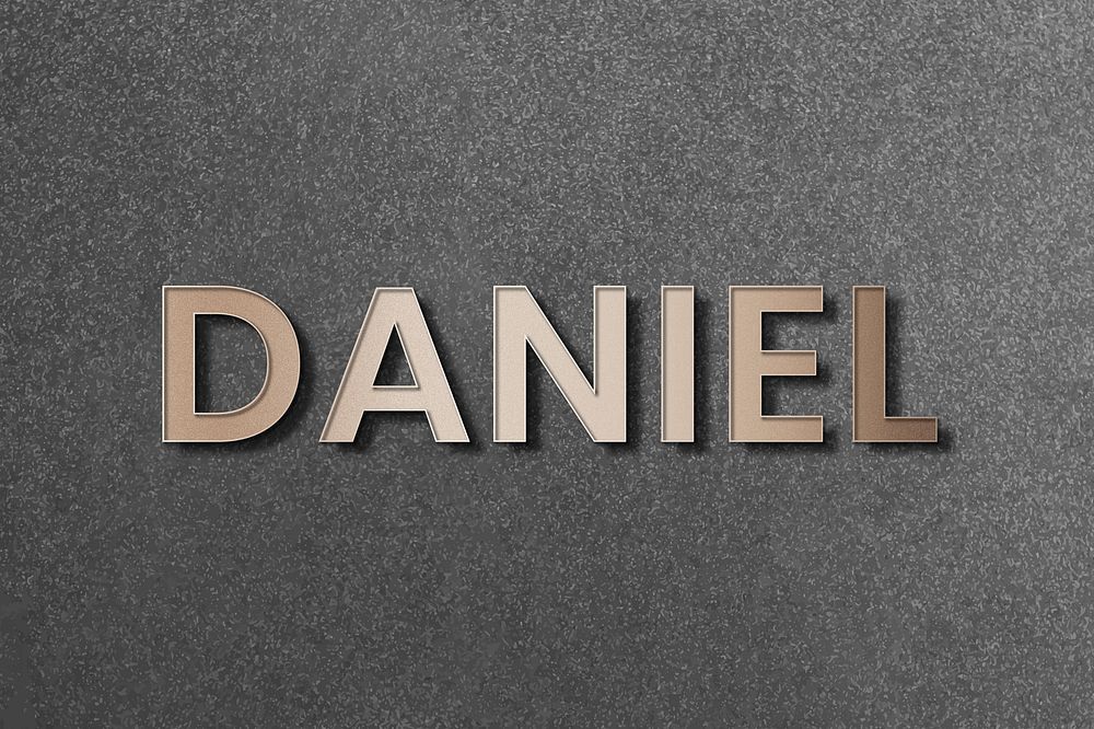 Daniel typography in gold design element vector