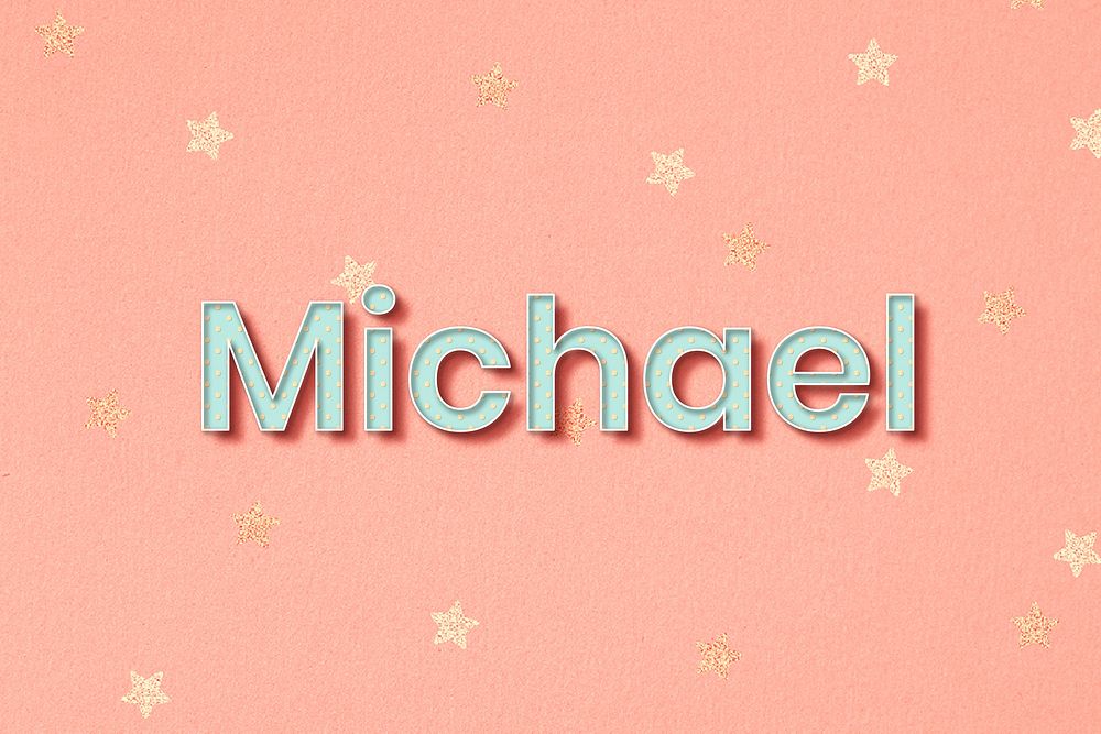 Michael male name typography vector