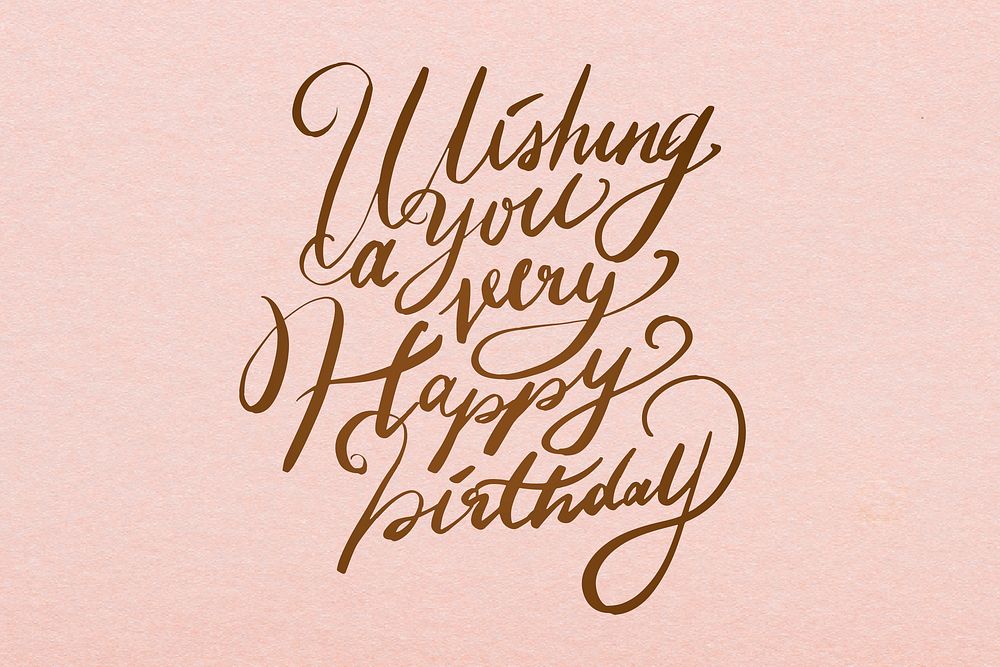 Fancy birthday wish script font vector