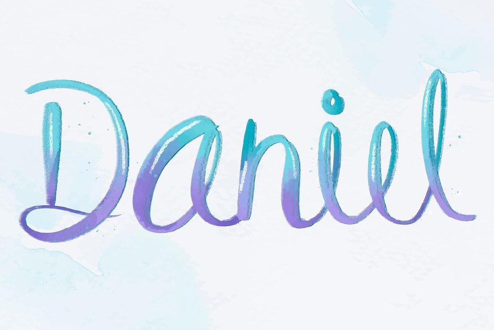 Cursive Daniel two tone vector font typography