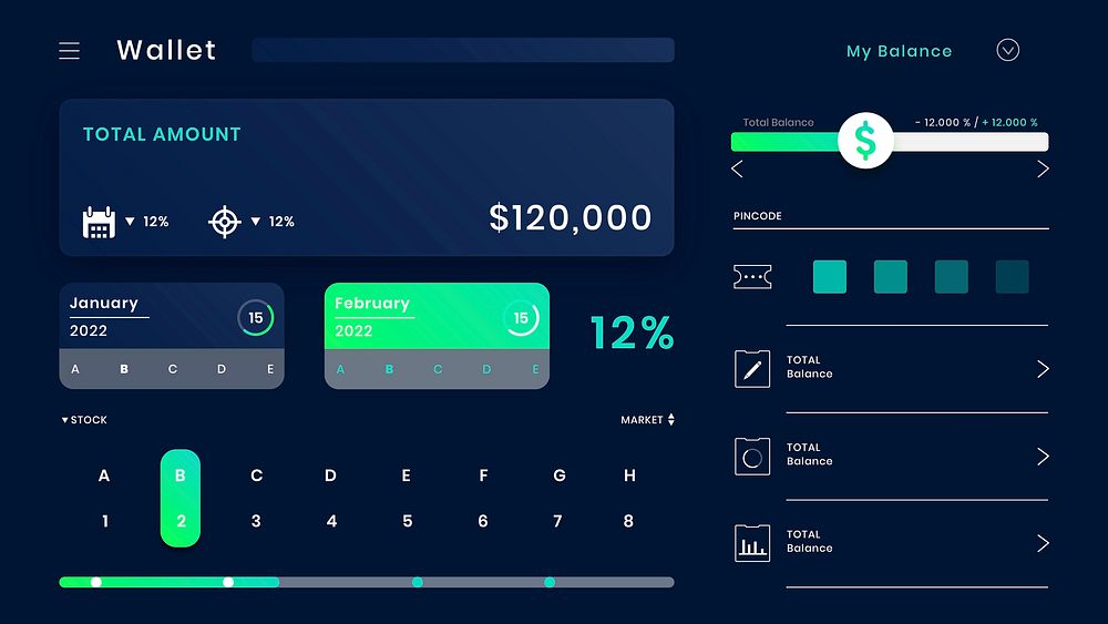 Personal stock portfolio application vector