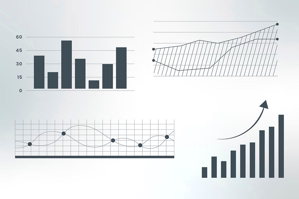 Marketing vector data analysis graph infographic