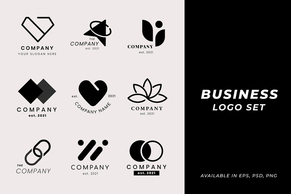 Modern classic business logo vector set