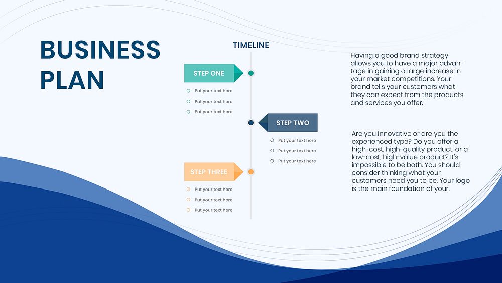 Business plan presentation psd slide editable template
