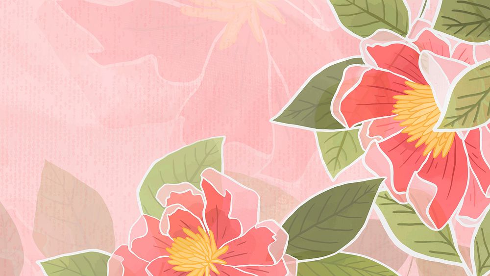 Hand drawn rose background vector