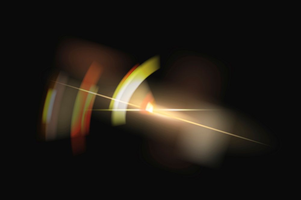 Gold lens flare vector spectrum ghost design element