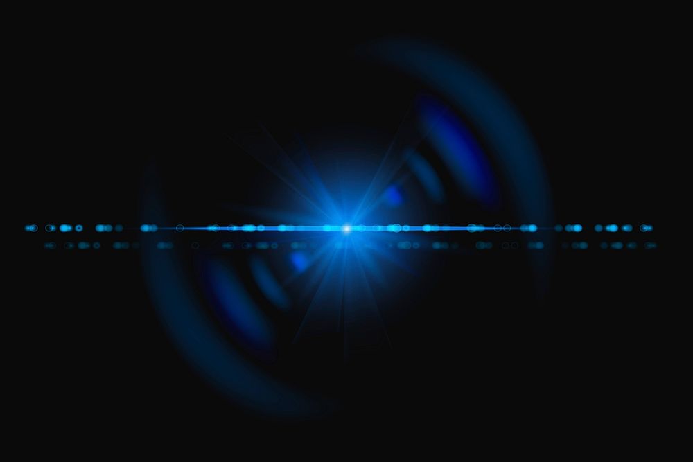 Blue lens flare vector spectrum ghost design element