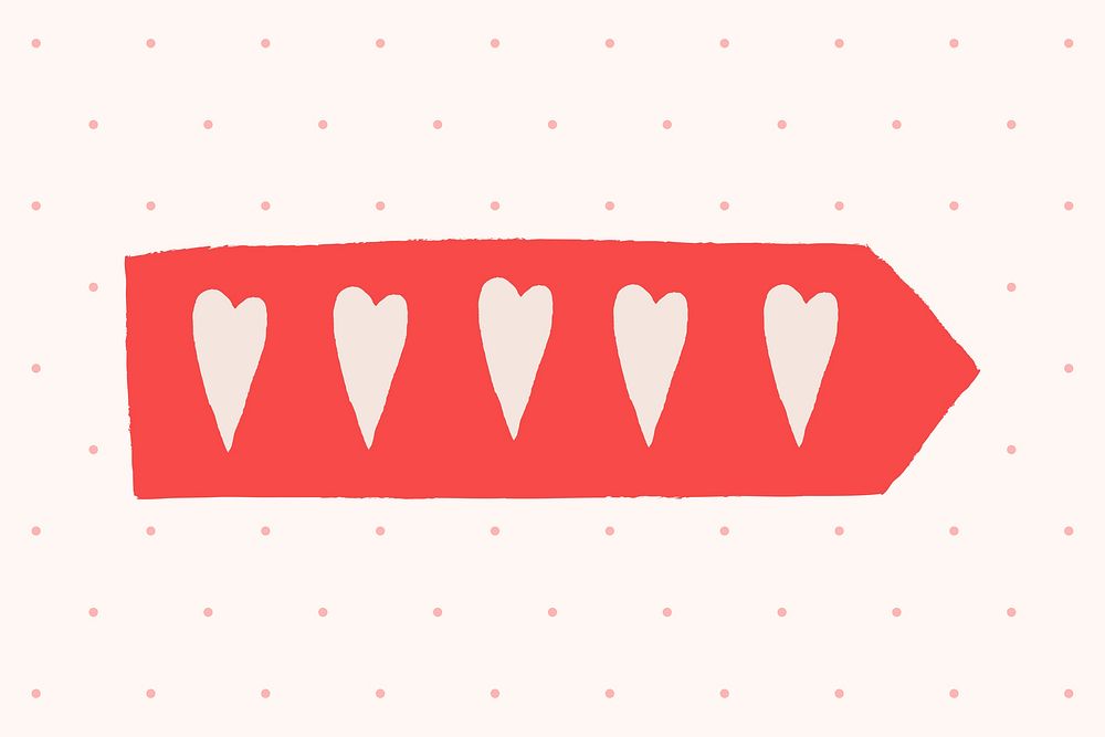 Cute heart design element vector for your loved one