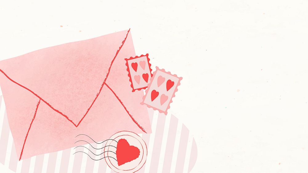 Love letter vector background for Valentine&rsquo;s day