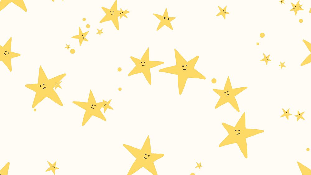 Stars seamless pattern background vector cute doodle for kids