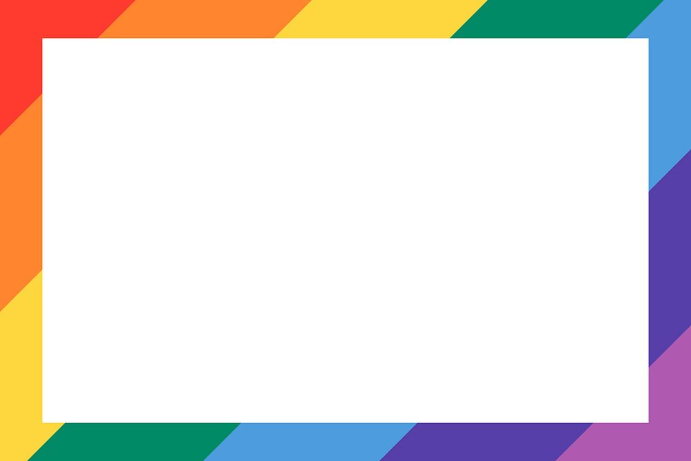 Rainbow frame vector for LGBTQ pride month