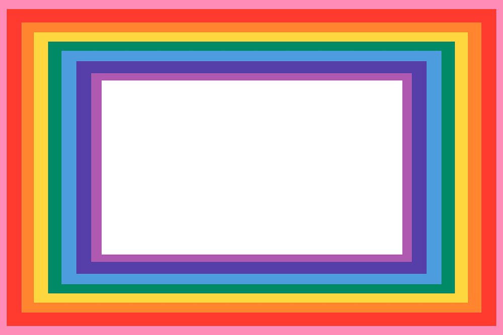 Rainbow frame vector for LGBTQ pride month