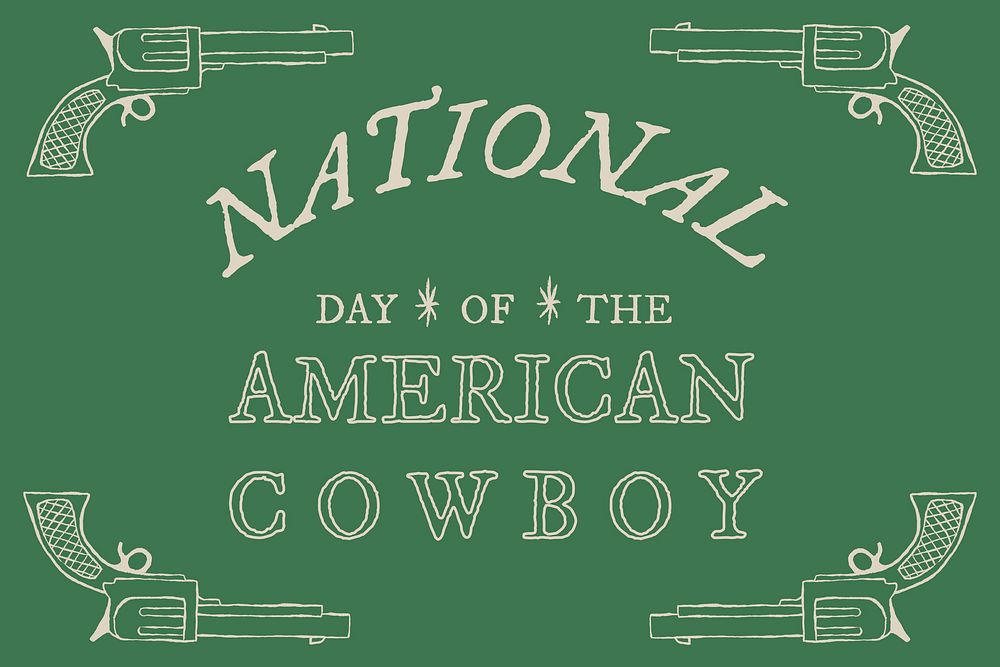 Wild west  presentation template vector with editable text, National Day of the Cowboy with hand drawn elements