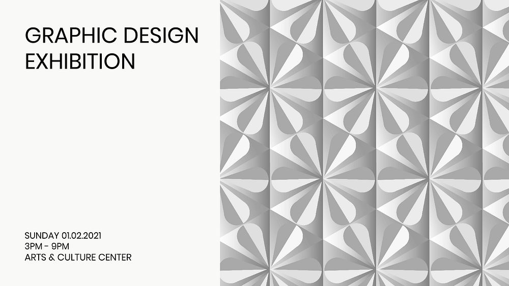 Design exhibition geometric template vector ad banner geometric modern style 