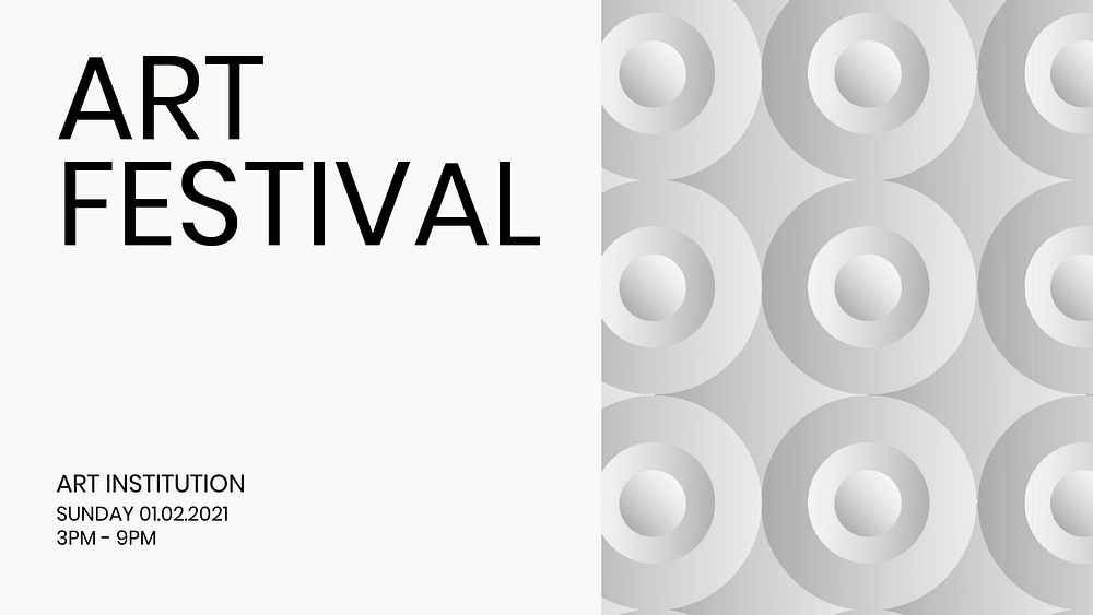 Art festival geometric template vector ad banner geometric modern style 