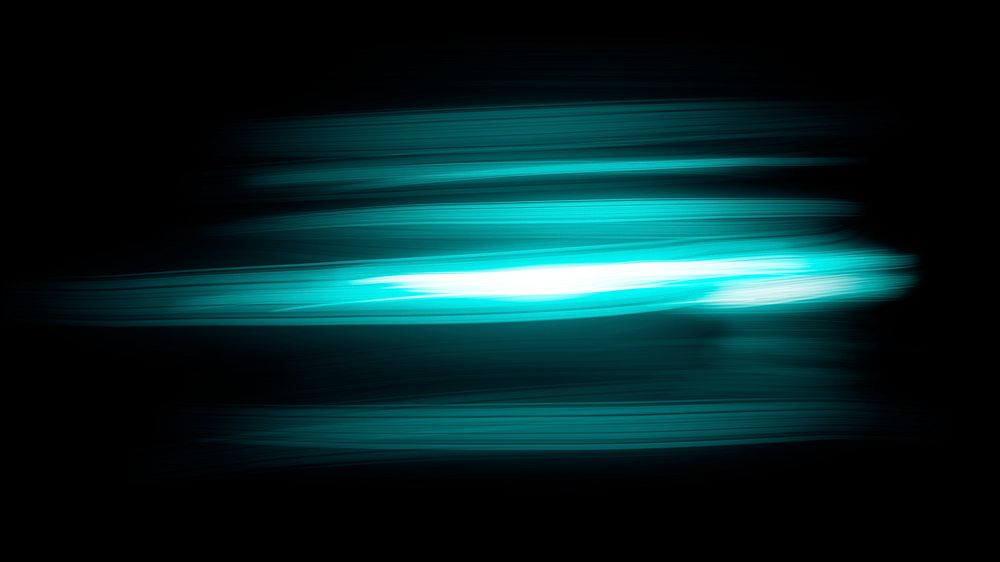 Green light streak element psd in black background