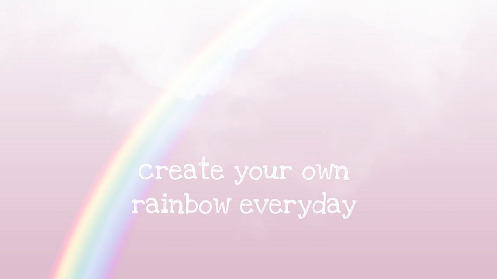 Rainbow vector sky template for blog banner