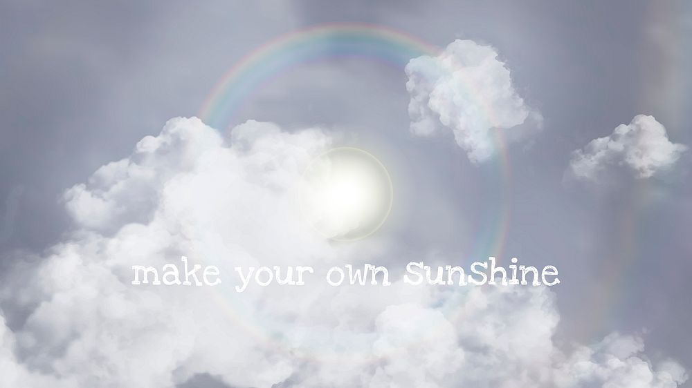 Sun halo vector sky template for blog banner