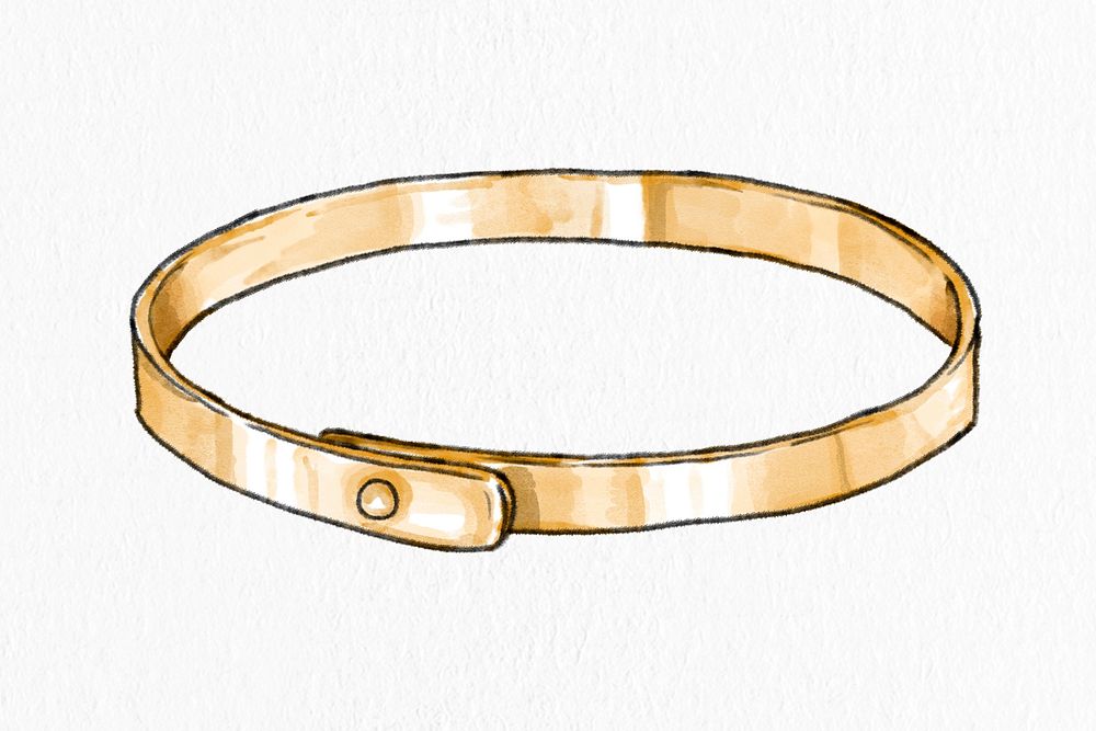 Women's modern bracelet vector hand drawn fashion illustration