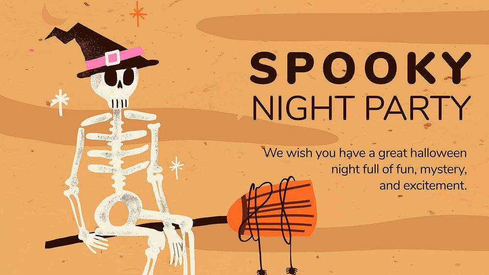 Halloween banner template vector, for celebration event advertisement