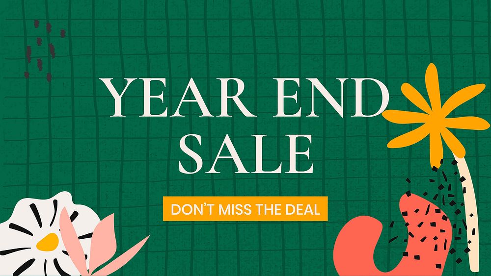 Year end sale template, editable design vector