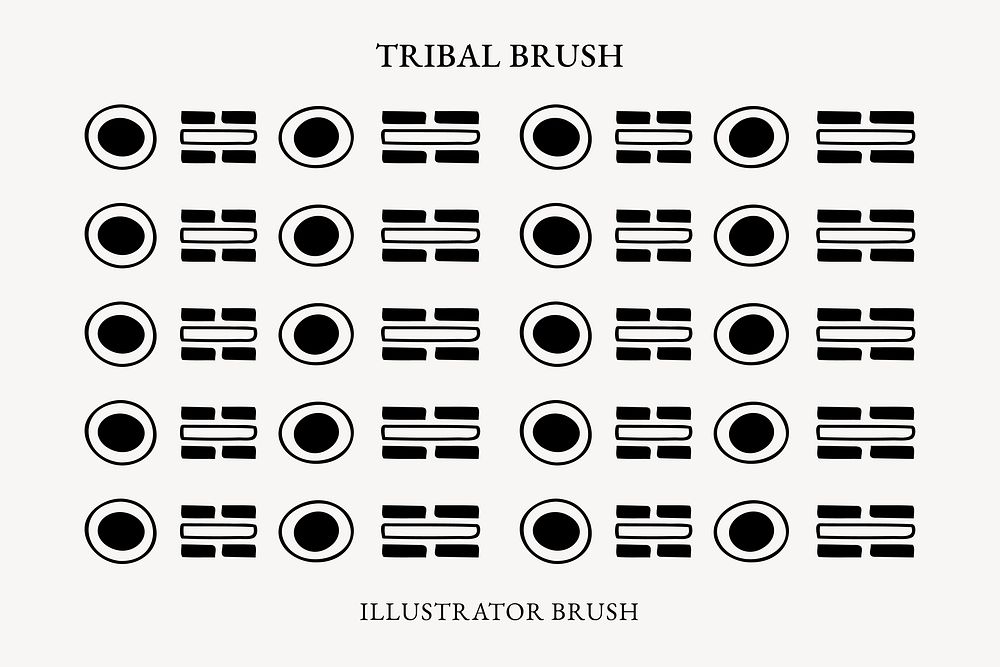 Illustrator brush, ethnic geometric pattern, vector add-on set