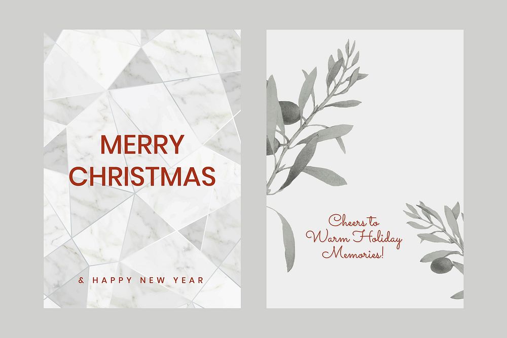 Festive Christmas poster template vector set