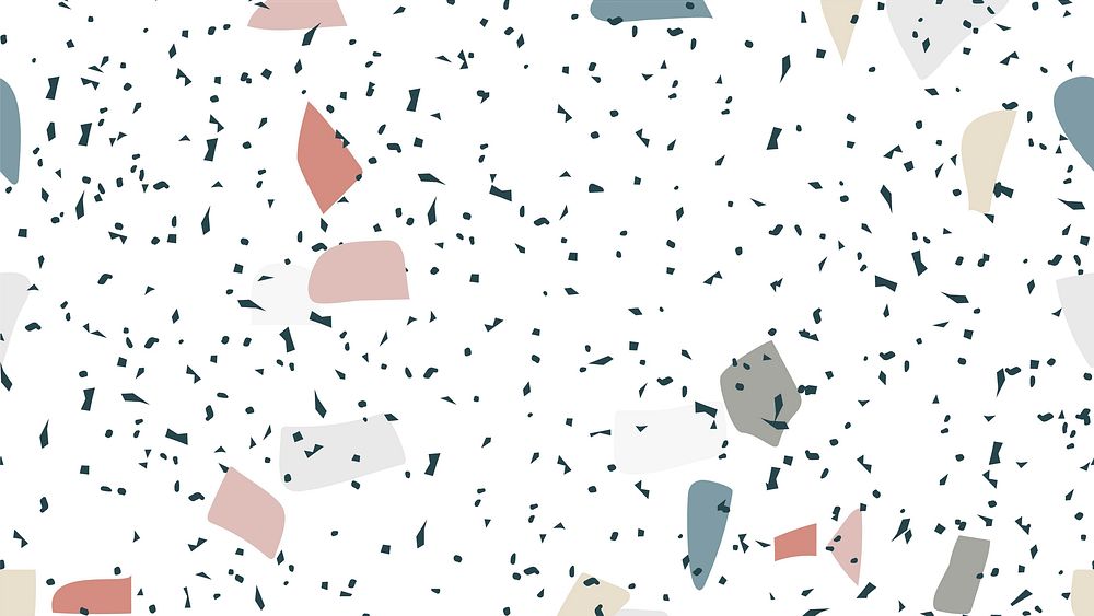 Terrazzo pattern abstract background vector in speckled colorful pattern