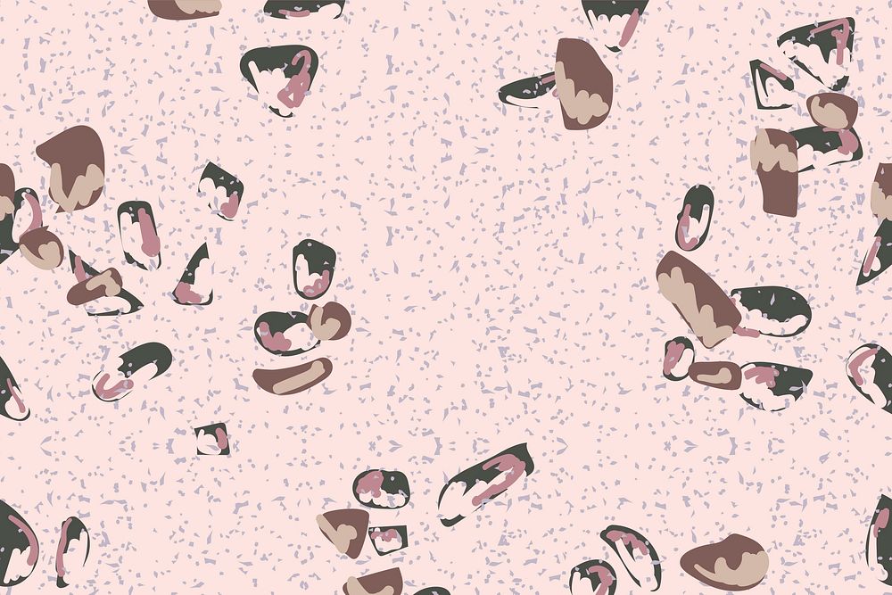 Terrazzo seamless pattern background vector in pink