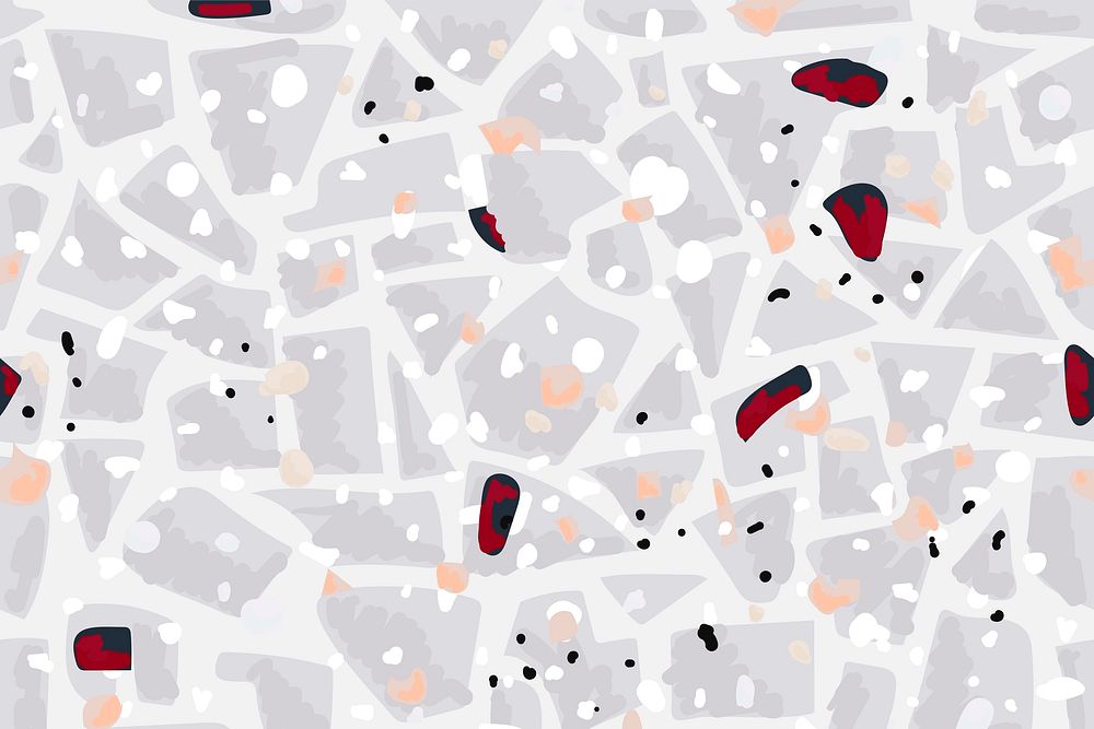 Terrazzo seamless pattern background vector in warm tone