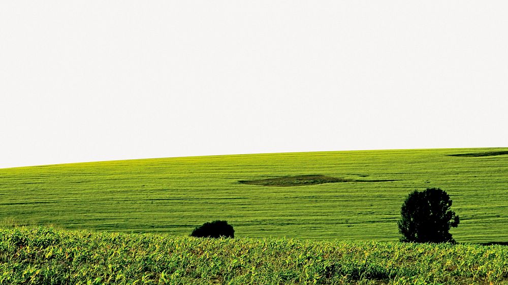 Aesthetic landscape desktop wallpaper, offwhite Free PSD rawpixel