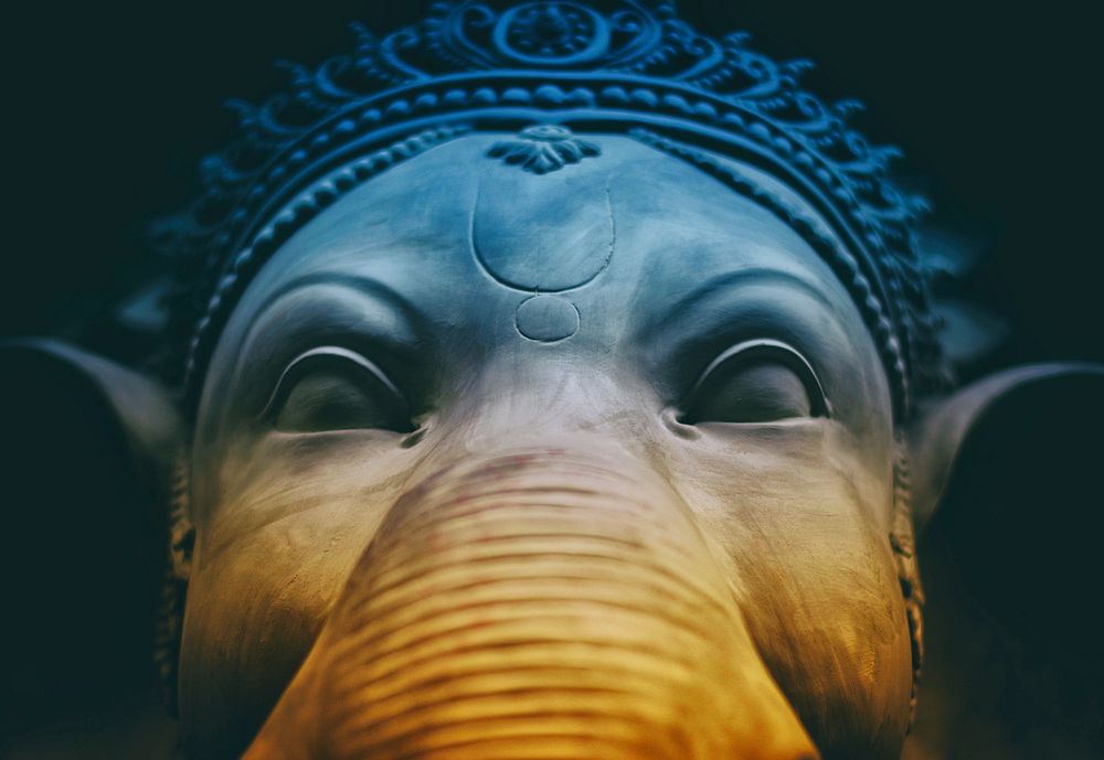 Elephant Sculpture. Trust Ganesha - The God of New Beginnings. Original public domain image from Wikimedia Commons