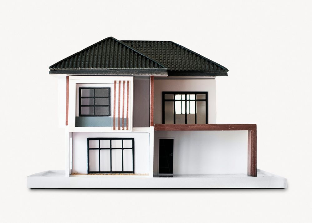 House model, real estate isolated image
