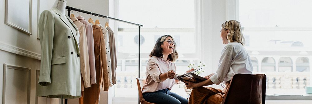 Young female designers in a boutique