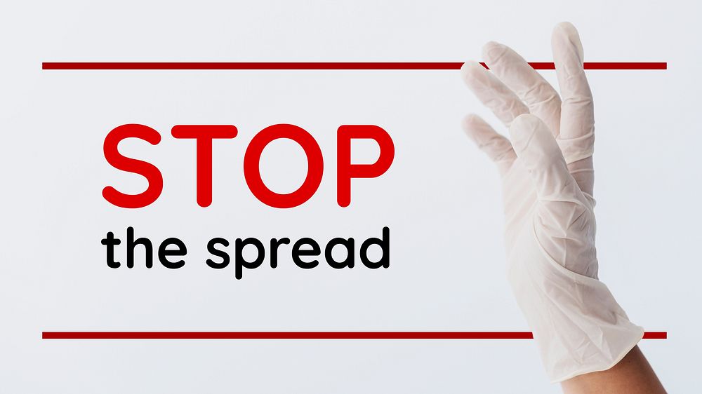 Stop the spread of coronavirus banner