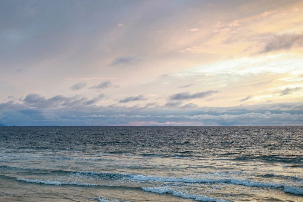 Beach waves background nature photography