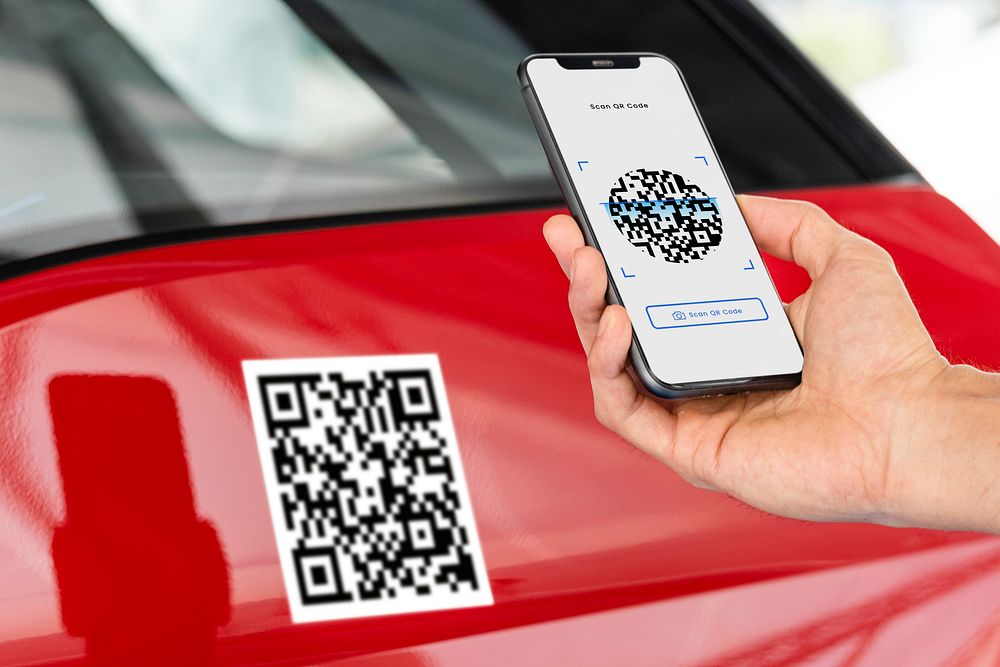 Unlocking car by qr code and smartphone