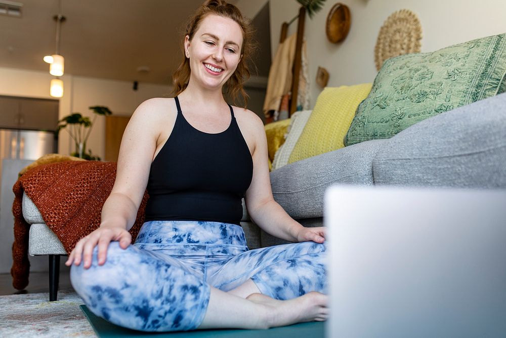 Online yoga class at home