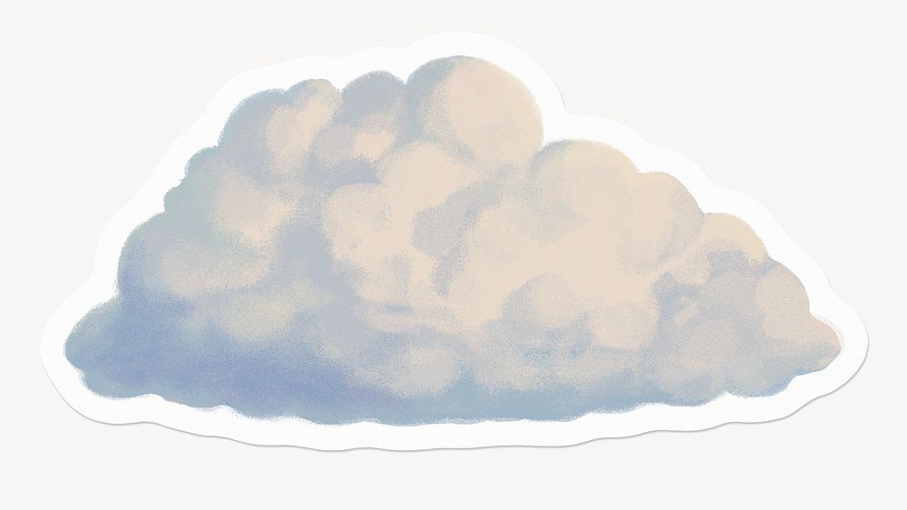 Cloud, semi real digital paint design