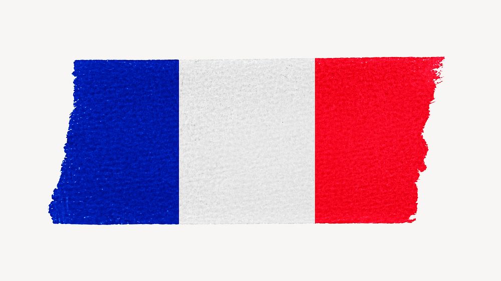 France's flag, washi tape, off white design