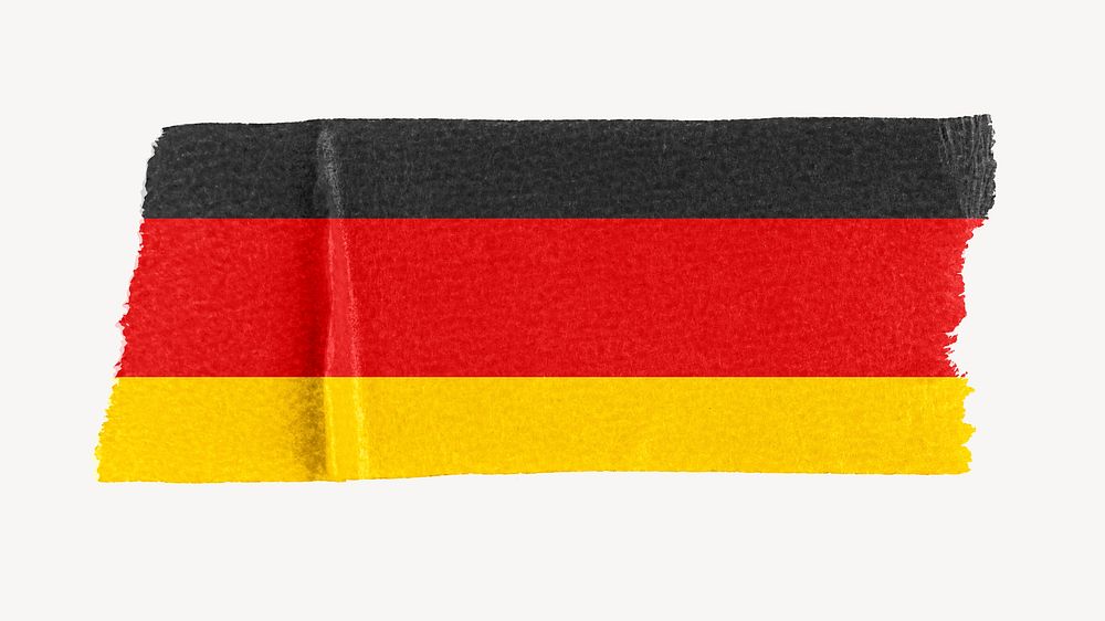 Germany's flag, washi tape, off white design