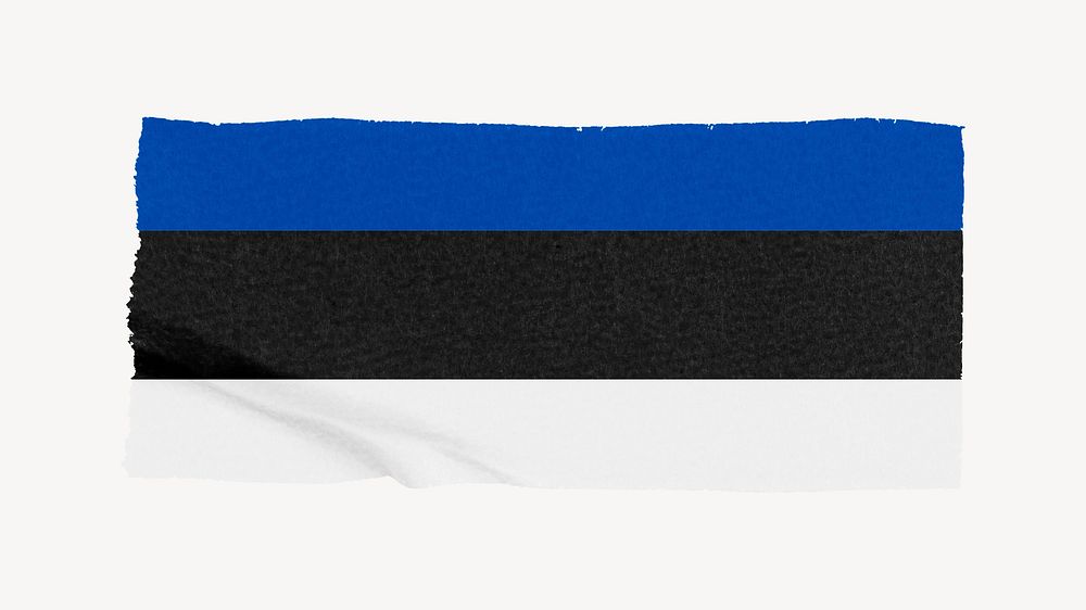 Estonian flag, washi tape, off white design