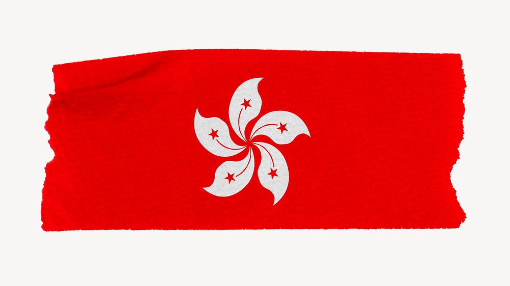 Hong Kong&rsquo;s flag, washi tape, off white design