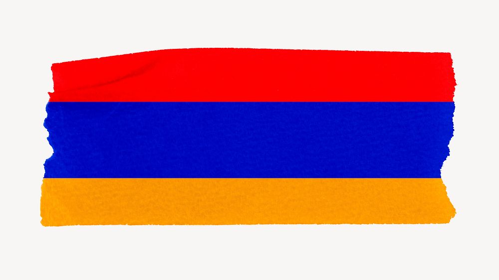 Armenia's flag, washi tape, off white design