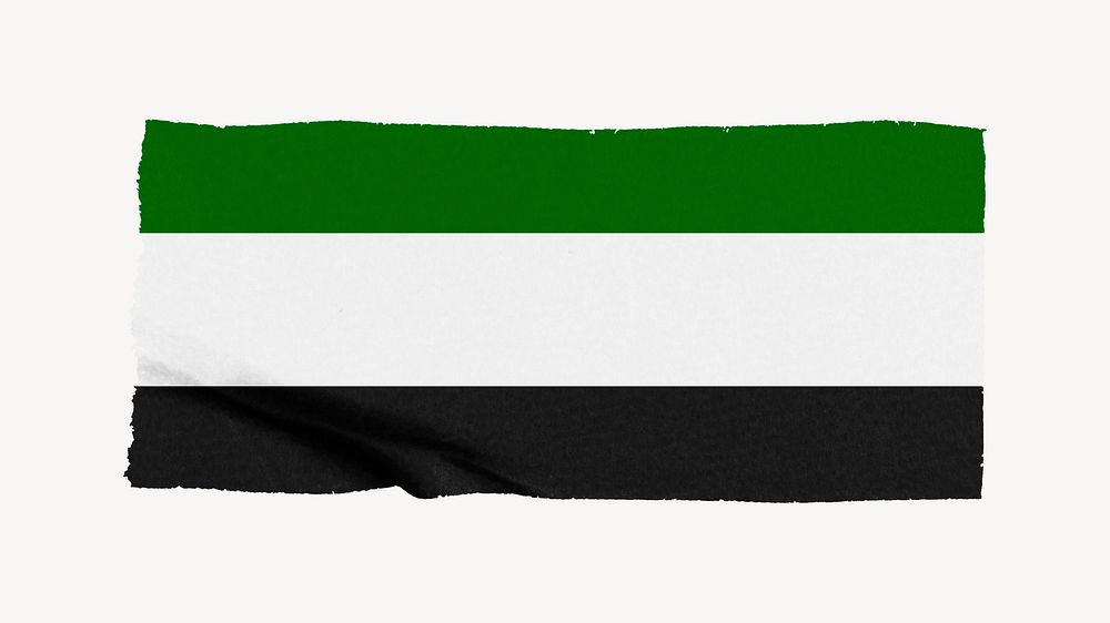 Afghanistan Resistance's flag, washi tape, off white design